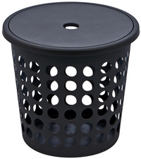 plast team wasmand SPRINGFIELD, rond, zwart, 25 liter
