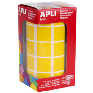 APLI kids stickerrol vierkant, blauw, 20×20 mm, 1770 stuks