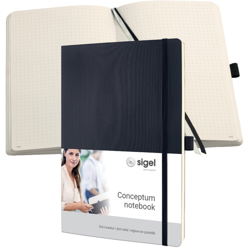 Sigel Conceptum carnet A4, quadrillé, beige, 97 feuilles