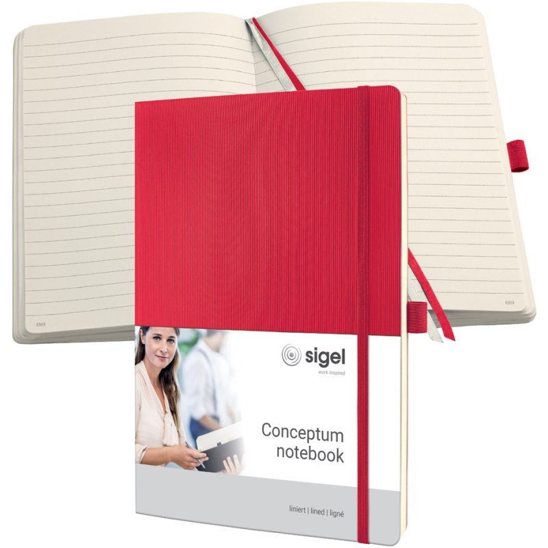 Sigel Conceptum carnet A4, quadrillé, beige, 97 feuilles