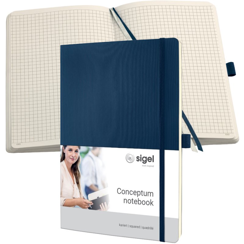 Sigel Conceptum carnet A4, quadrillé, beige, 97 feuilles