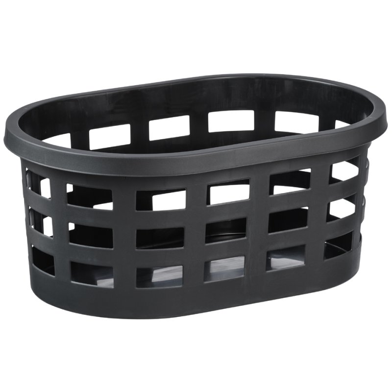 Plast Team panier à linge Boston, 36,8 litres, noir, 582×390×250 mm