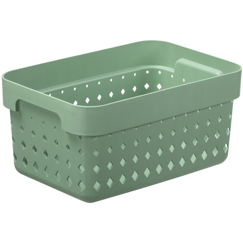 NHG panier de rangement SEOUL BASKET S, PP recyclé, vert, 180×260×126 mm