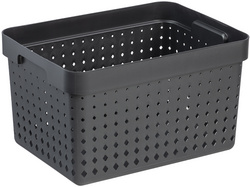 NHG opbergmand SEOUL BASKET L, gerecycled PP, grijs, 268×357×209 mm