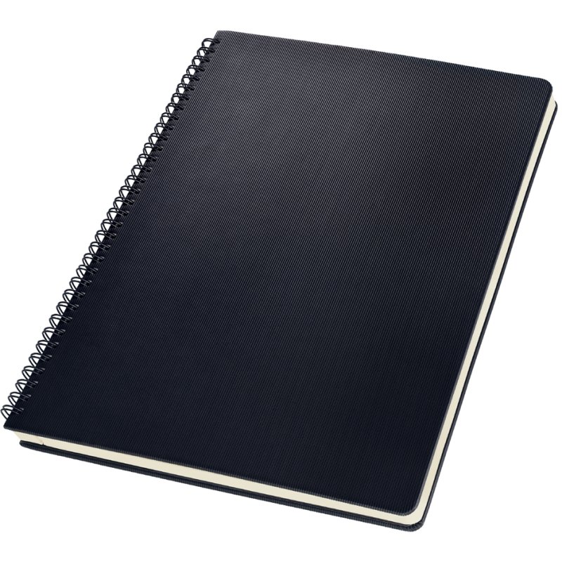 Sigel Conceptum bloc spiralé A4, quadrillé, noir, couverture rigide