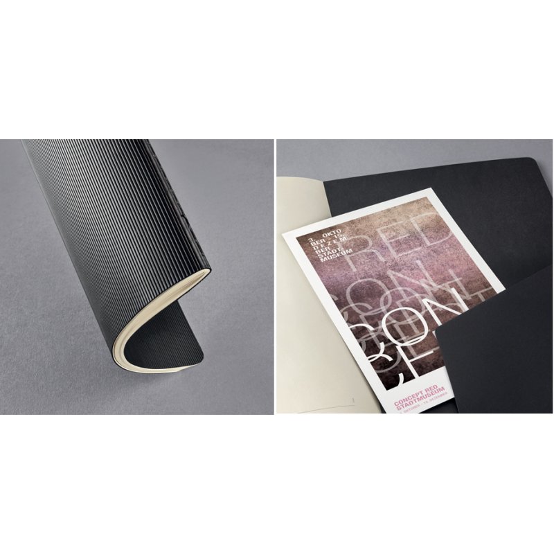 Sigel carnet Conceptum A4, quadrillé, noir, couverture souple