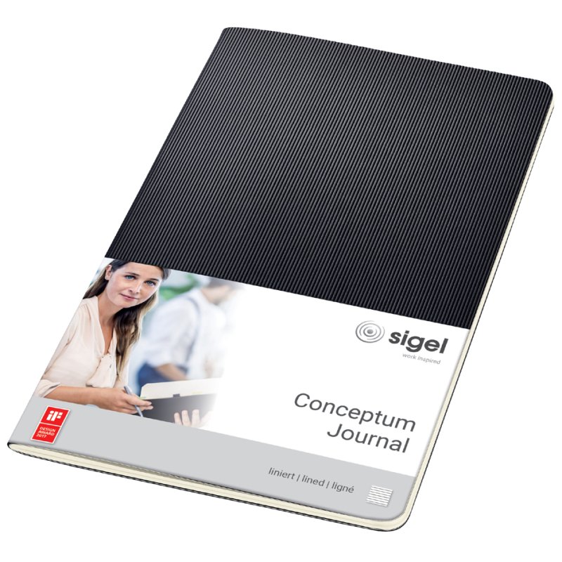 Sigel cahier Conceptum A5, quadrillé, noir, 32 feuilles