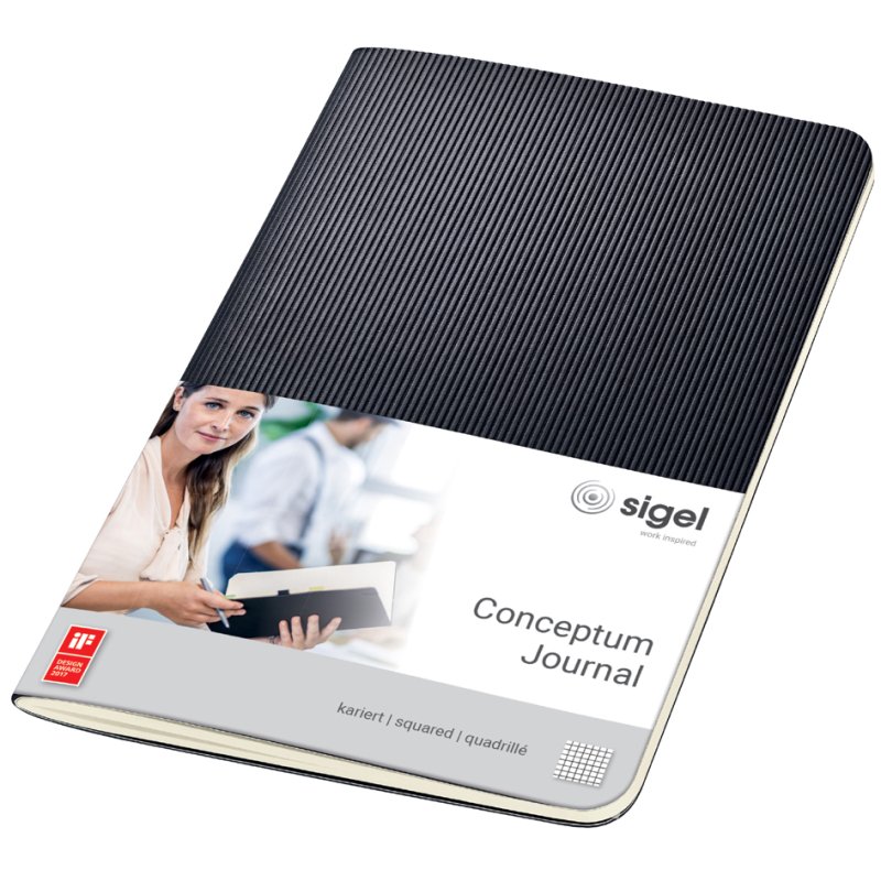 Sigel Conceptum carnet de notes A6, ligné, noir, 32 feuilles