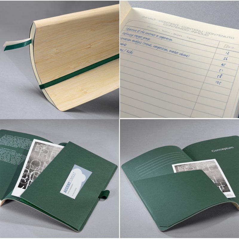 Sigel Conceptum Nature Edition A5, couverture souple bambou, pointillés, 97 feuilles
