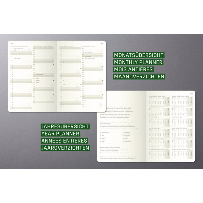 Sigel Agenda Hebdomadaire Conceptum 2027, A6, couverture rigide, noir