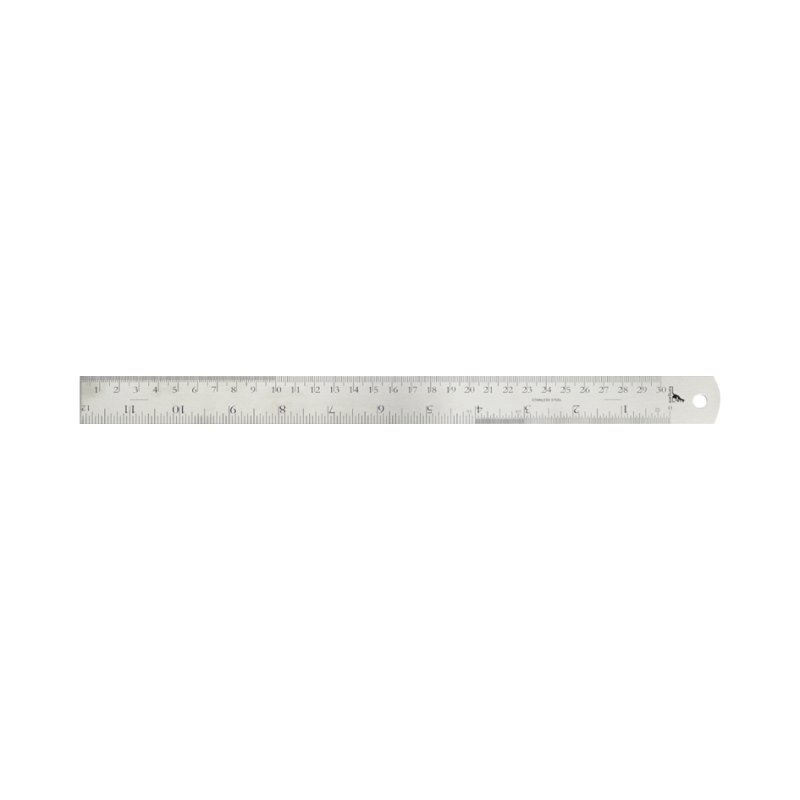 Kangaro règle métallique, acier inoxydable, 45 cm, fond liège antidérapant