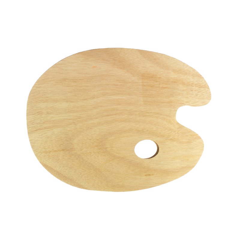 Kangaro palette à peinture bois ovale, placage MDF