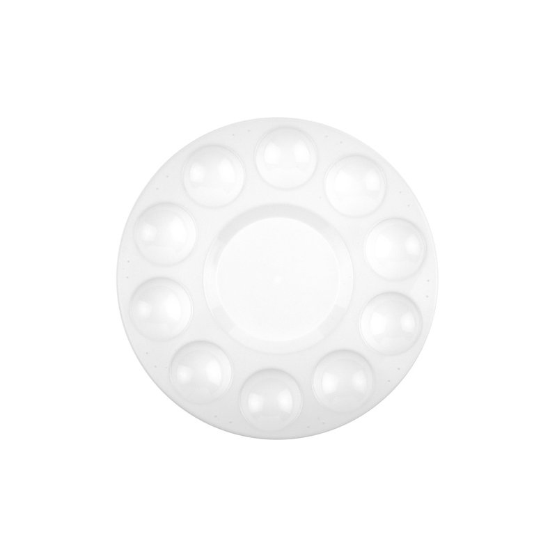 Kangaro mixing palette, round, white, 170 mm, 10 wells