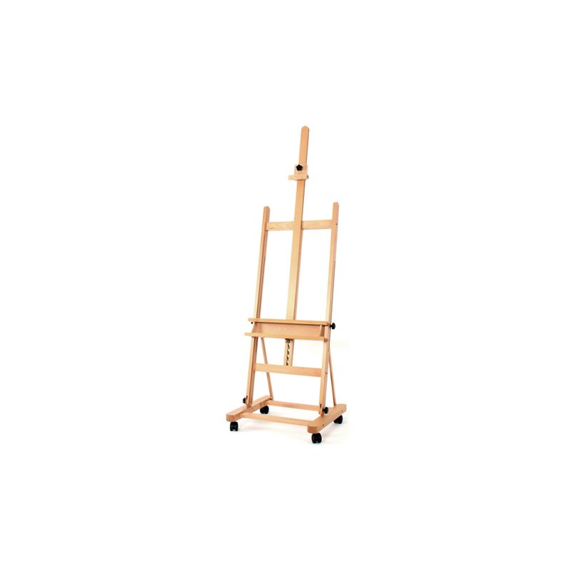 Kangaro Profi Studio Type H easel, beech wood, mobile on 4 castors, foldable
