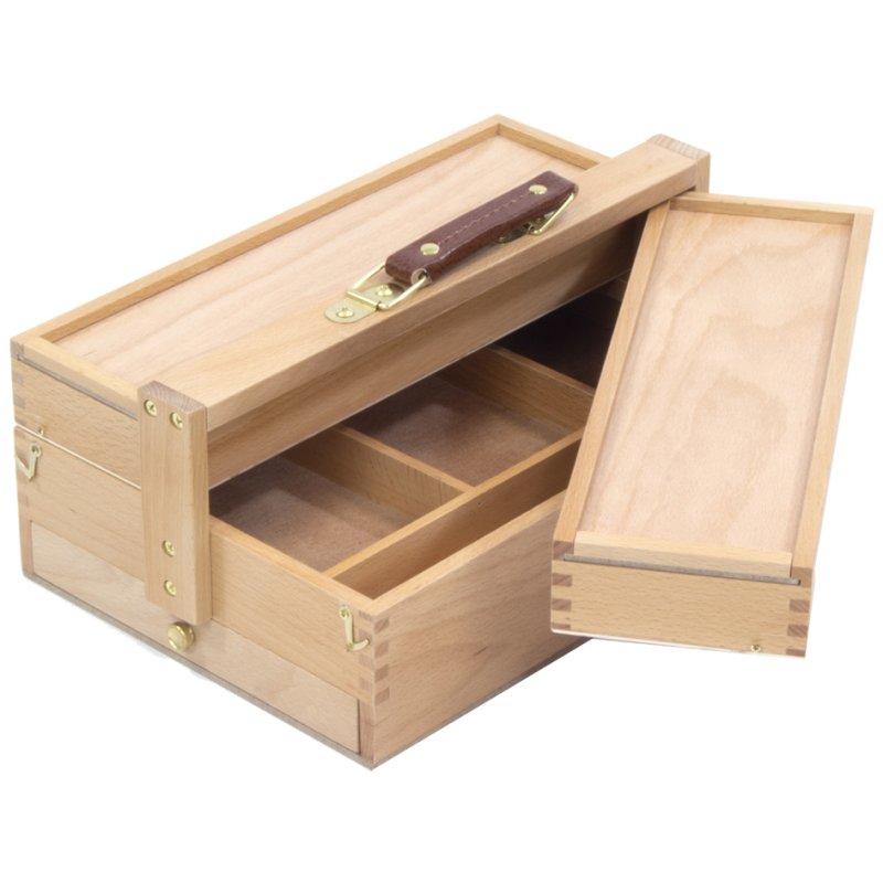 Kangaro boîte d'artiste 3 étages, buchenout, 4 tiroirs, 235×130×340 mm