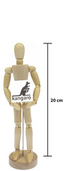 kangaro tekenmodel neutraal, 300 mm hoog, buxushout