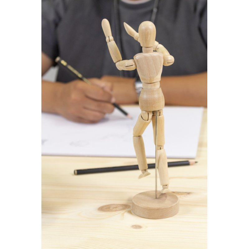 Kangaro poupée à articuler, neutre, 200 mm de haut