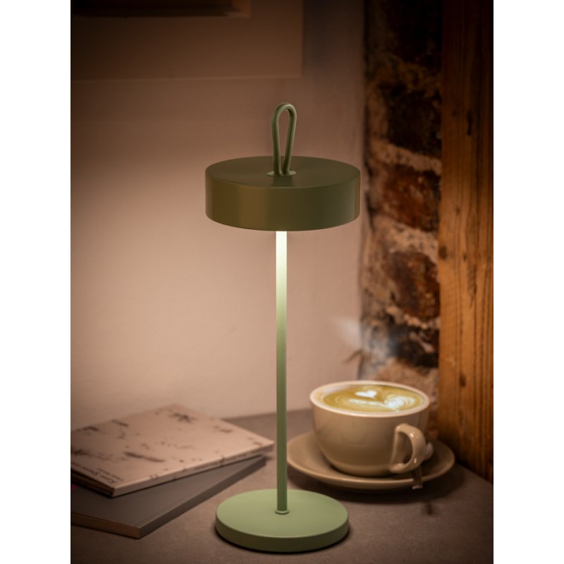 APS Lampe de table LED CLEO, menthe, dimmable, rechargeable