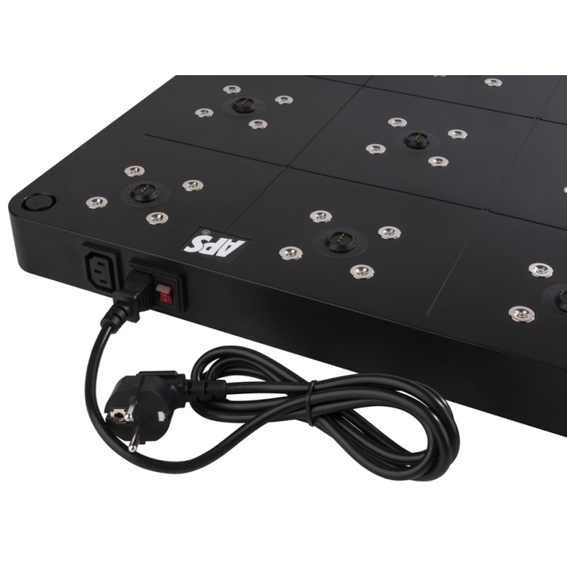 APS station de charge, 15 voies, noir, incluant 2 télécommandes