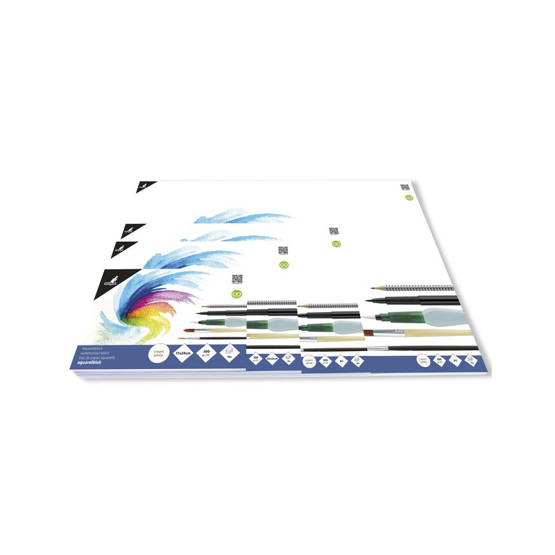 Kangaro aquarelpapier A2, crèmewit, 300 g/m², 12 vel