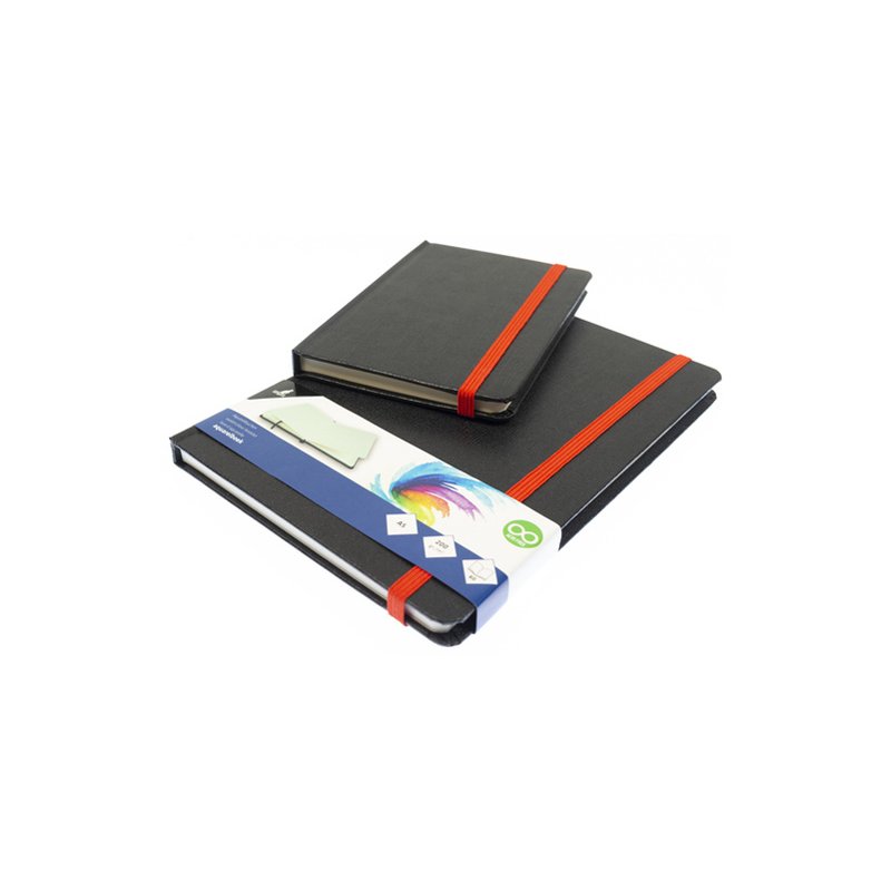 Kangaro papier aquarelle carnet de croquis A6, couverture noire, 30 feuilles
