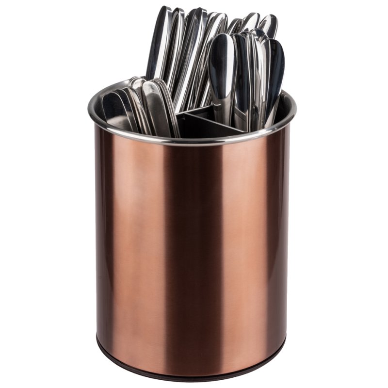 APS bac à couverts rotatif, noir, acier inoxydable, diamètre 130 mm