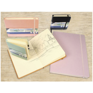 Kangaro schetsboek A5 dwars, hardcover PU, mint, 80 vel