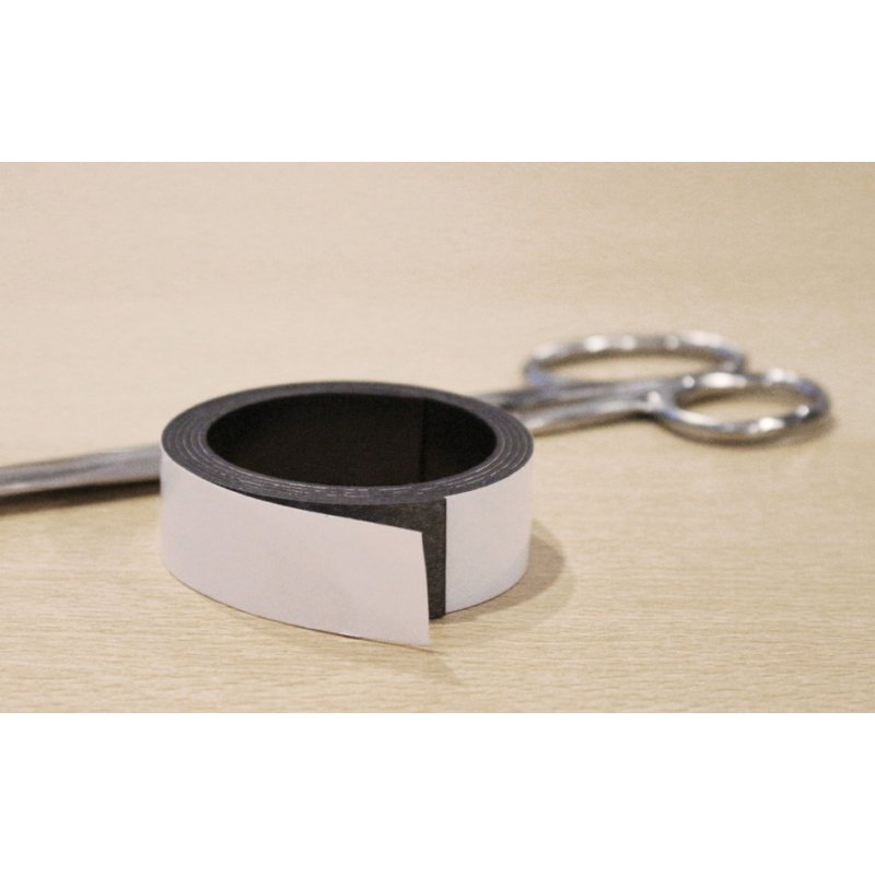Kangaro magnetische band, 12,5 mm x 1 m, wit