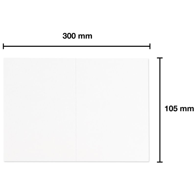 Kangaro cartes doubles A6, blanc, 105×150 mm, 25 pièces