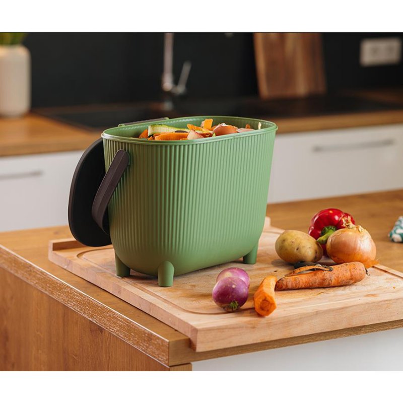 EDA compostbak met actieve koolfilter, zwart/antraciet, 10 liter