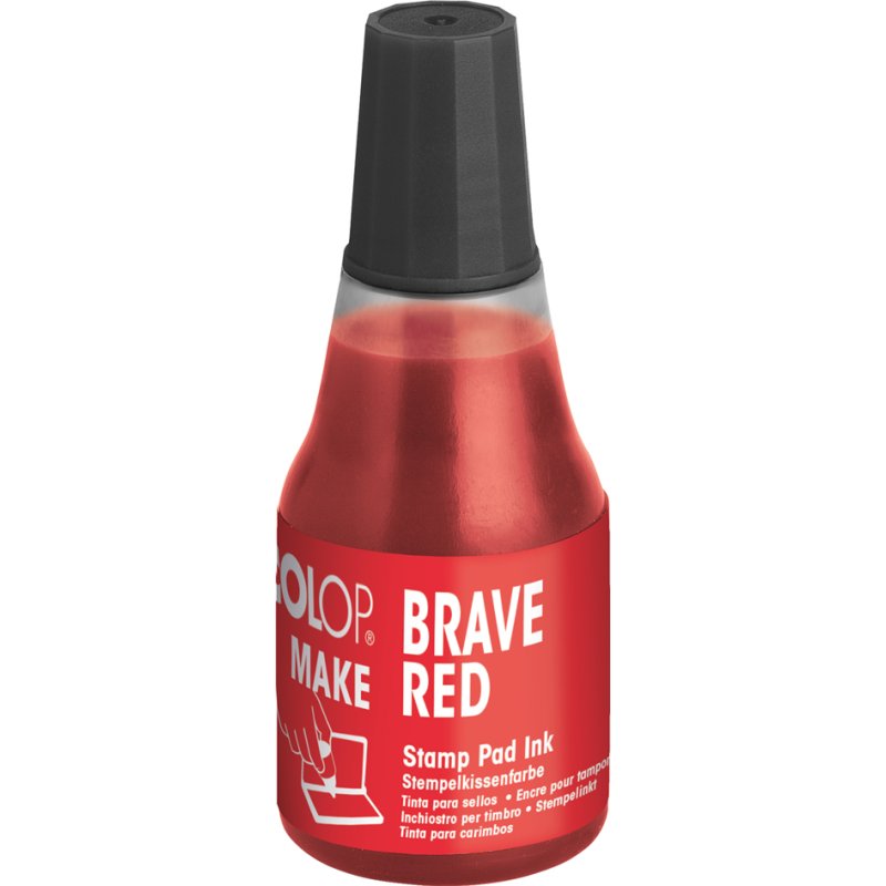 COLOP encre de tampon MAKE, rechargeable, cozy red, 25 ml