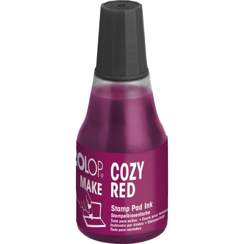 COLOP encre de tampon MAKE, rechargeable, cozy red, 25 ml