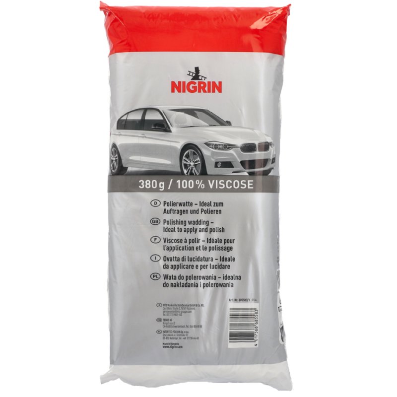 NIGRIN polishing cloths, apply and polish, 100% viscose