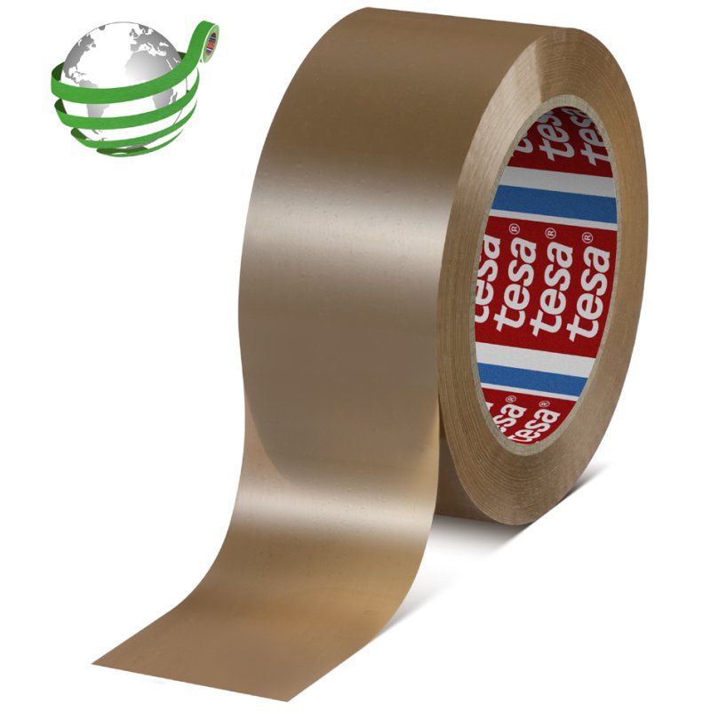 tesa packaging tape, PET, 50 mm x 132 m, brown