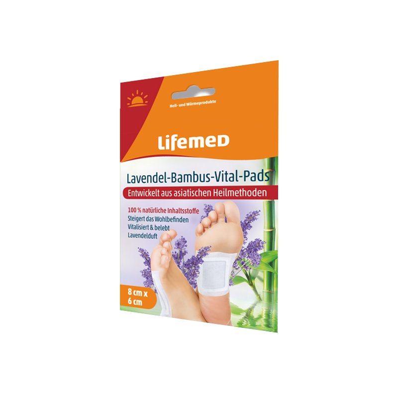 Lifemed bamboe vitaliteitscompres, lavendel, middelgroot, 2 stuks