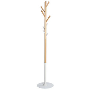 ALBA kapstok PMTREE, 1.750 mm hoog, beuken/wit, 8 haken