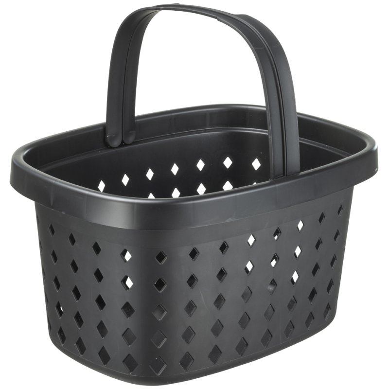 NHG Seoul Basket, grijs, gerecycled PP, ovaal met diamantgaten