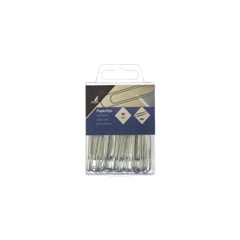 Kangaro paperclips ronde vorm, metaal, 40 stuks