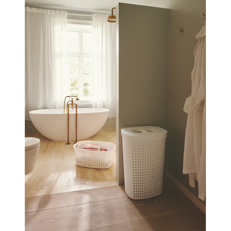 NHG panier à linge Seoul, ovale, gris, 60,8 litres