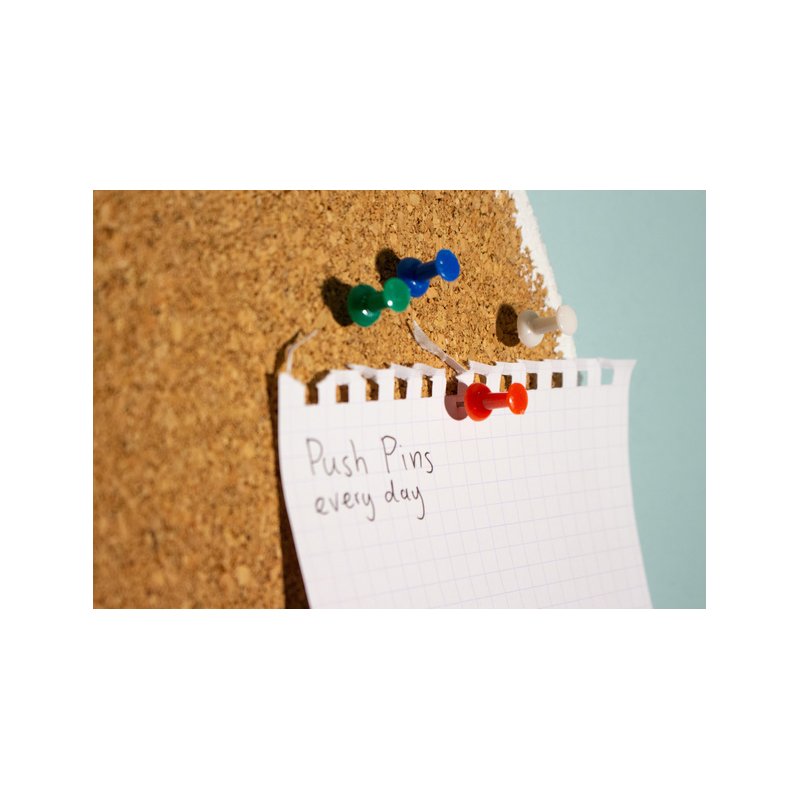 Kangaro épingles pour tableau d'affichage colorées assorties, rouge/vert/bleu/blanc, 40 pièces