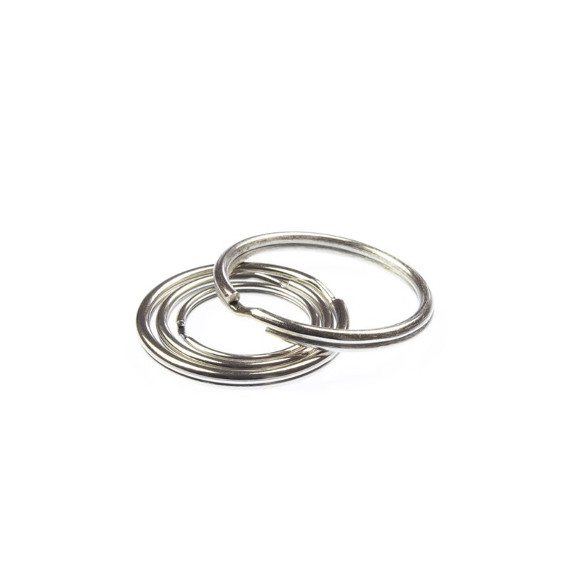 Kangaro sleutelringen metaal, 25 mm, zilver, 100 stuks