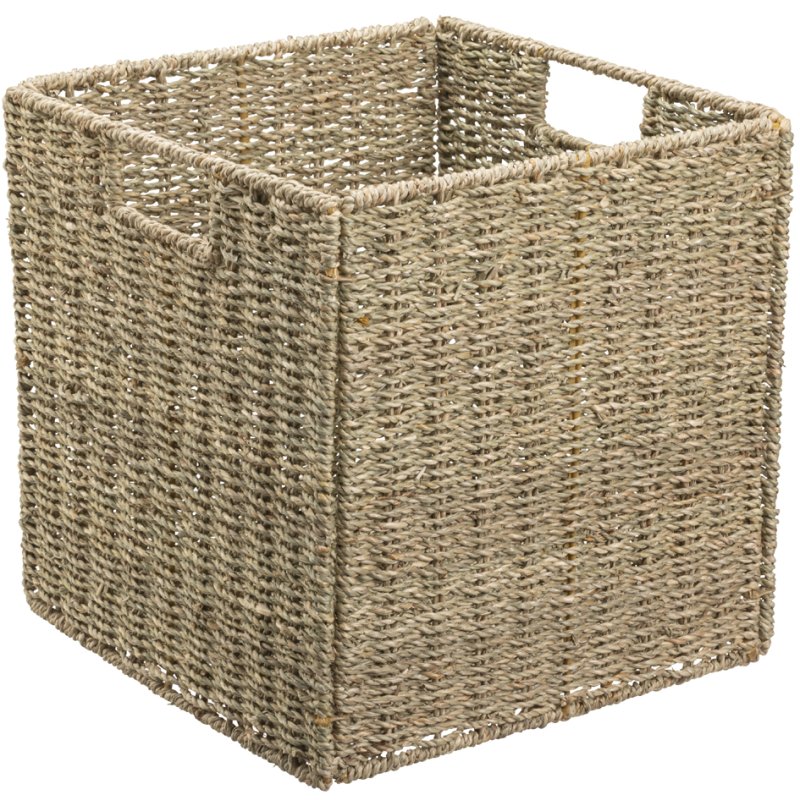 NHG storage basket PER, natural, seagrass, foldable, 30×30×30 cm