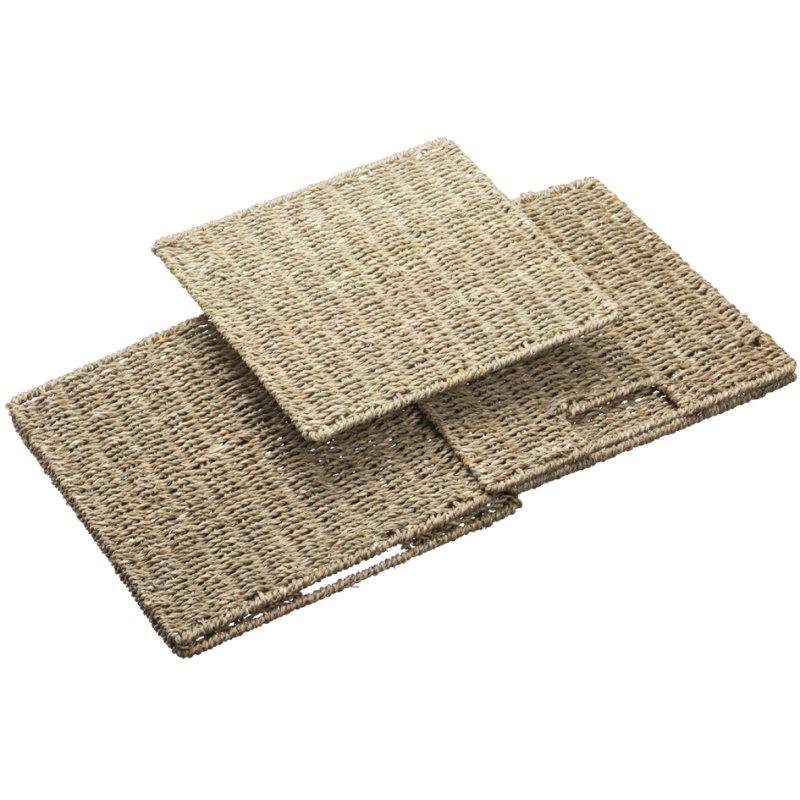 NHG storage basket PER, natural, seagrass, foldable, 30×30×30 cm