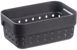 NHG stapelmandje SEOUL ORGANIZER S, grijs, 118×78×50 mm