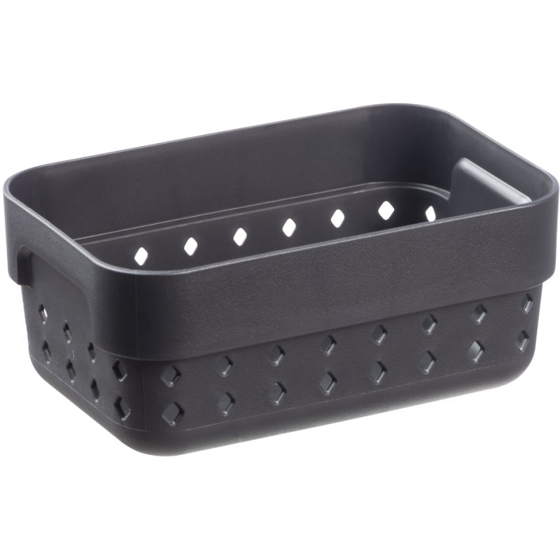NHG bac de rangement empilable SEOUL ORGANIZER S, noir, 78×118×50 mm, PP recyclé