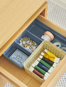 NHG stapelmandje SEOUL ORGANIZER M, beige, gerecycled PP, 238×78×50 mm