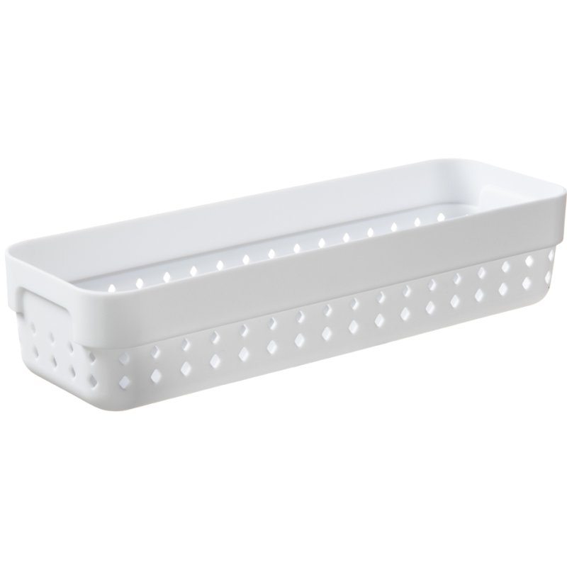 NHG bac de rangement empilable SEOUL ORGANIZER M, blanc, PP recyclé, 238×78×50 mm