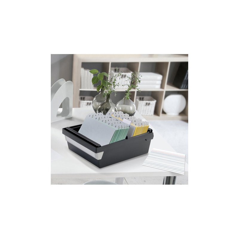 Kangaro boîte de fiches A6, lignées blanc, 100 pièces