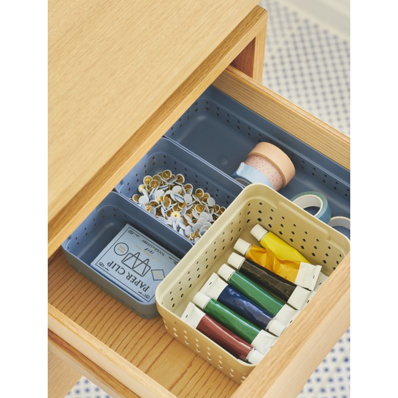 NHG panier de rangement empilable Seoul Organizer L, noir, 118×158×73 mm