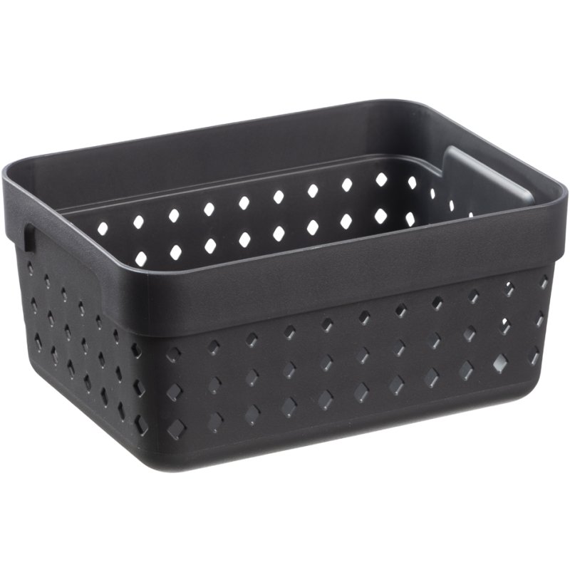 NHG panier de rangement empilable Seoul Organizer L, noir, 118×158×73 mm